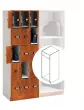 Wenger - UltraStor Cabinet with 1 Compartment and Grille Door - Cherry
