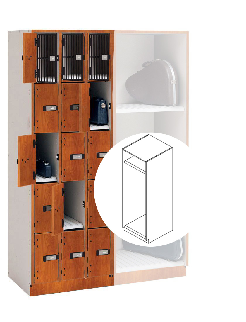 UltraStor Cabinet with 1 Compartment and Grille Door - Cherry