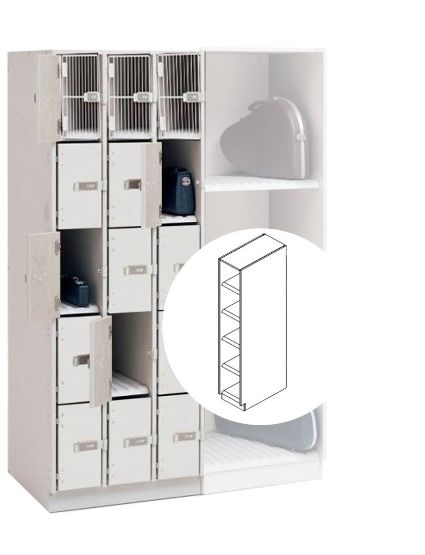 UltraStor Cabinet with 5 Small Compartments and Grille Door - Oyster