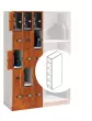 Wenger - UltraStor Cabinet with 5 Small Compartments and Grille Door - Cherry