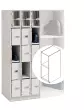 Wenger - UltraStor Cabinet with 2 Large Compartments and Grille Door - Oyster