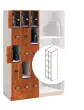 Wenger - UltraStor Cabinet with 10 Small Compartments and Grille Door - Cherry
