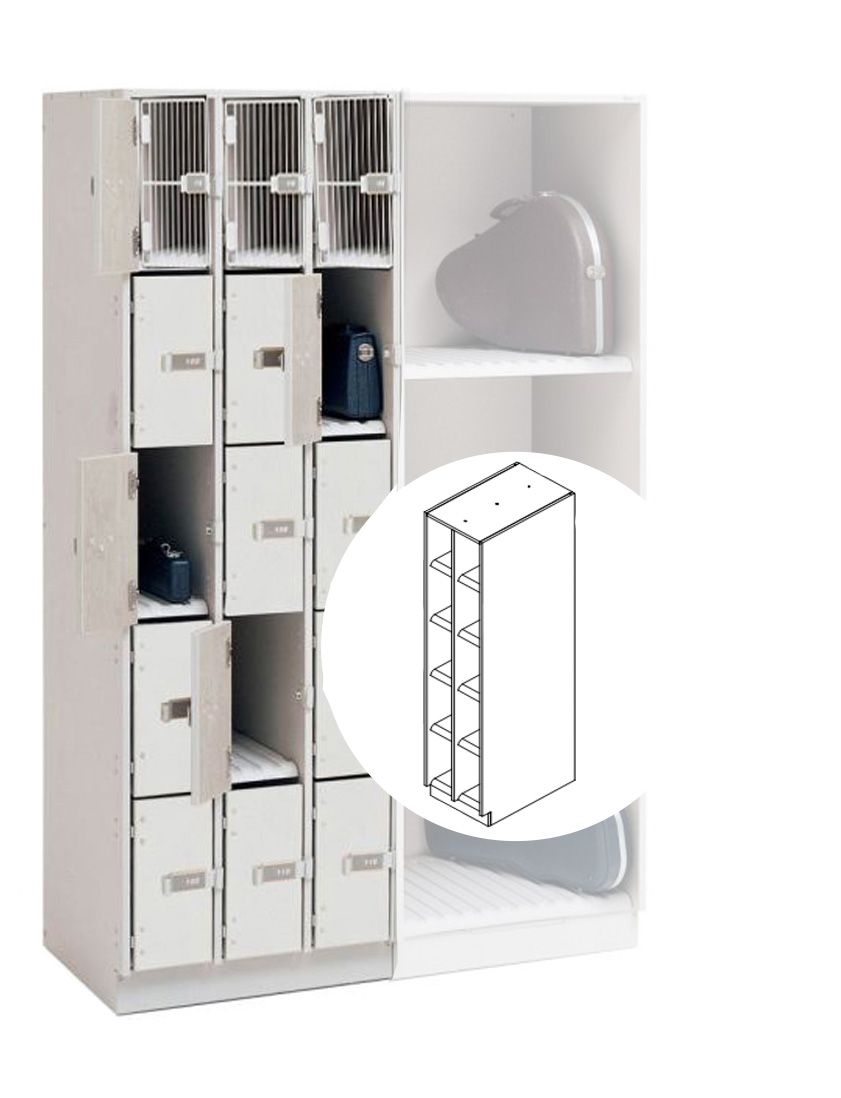 UltraStor Cabinet with 10 Narrow Compartments and Grille Door - Oyster