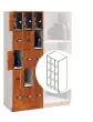 Wenger - UltraStor Cabinet with 12 Compartments and Grille Door - Cherry