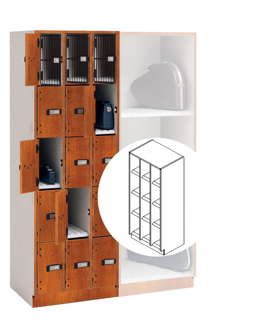 UltraStor Cabinet with 12 Compartments and Grille Door - Cherry