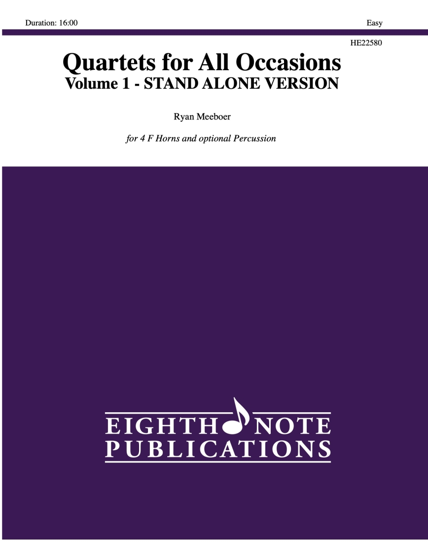 Quartets for All Occasions, Volume 1 - Meeboer - F Horns (Stand Alone Version) - Book
