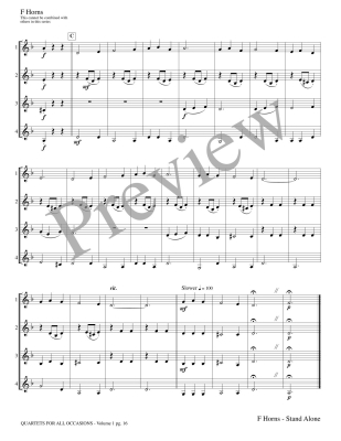 Quartets for All Occasions, Volume 1 - Meeboer - F Horns (Stand Alone Version) - Book