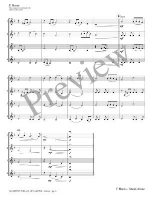 Quartets for All Occasions, Volume 1 - Meeboer - F Horns (Stand Alone Version) - Book