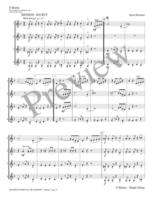Quartets for All Occasions, Volume 1 - Meeboer - F Horns (Stand Alone Version) - Book