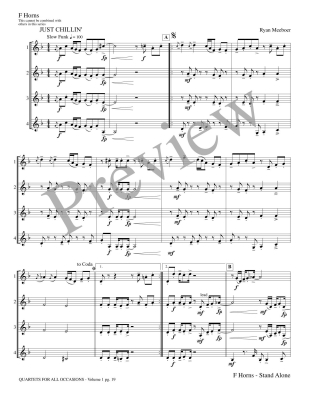 Quartets for All Occasions, Volume 1 - Meeboer - F Horns (Stand Alone Version) - Book