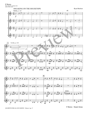 Quartets for All Occasions, Volume 1 - Meeboer - F Horns (Stand Alone Version) - Book