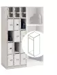 Wenger - UltraStor Robe and Uniform Cabinet with 2 Compartments and Full Door - Oyster