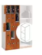 Wenger - UltraStor Cabinet with 2 Large Compartments and Grille Door - Cherry