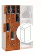 Wenger - UltraStor Cabinet with Large Compartment, Small Compartment and Grille Door - Cherry