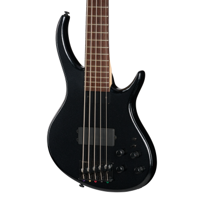 Growler V 5-String Bass with Gigbag - Black Pearl