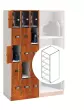 Wenger - UltraStor Cabinet with 5 Wide Compartments and Grille Door - Cherry