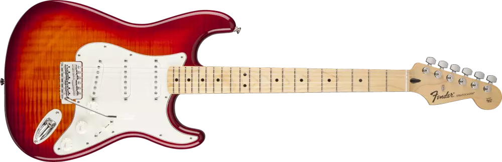 Standard Stratocaster Plus Top Electric - Maple Fingerboard - Aged Cherry Burst