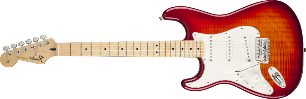 Standard Stratocaster Plus Top Left Handed Electric - Aged Cherry Burst
