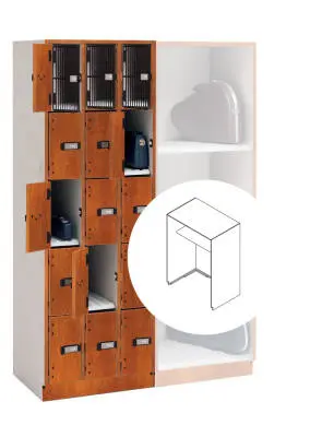 Wenger - UltraStor Cabinet with Adjustable Shelves and Full Grille Door - Cherry