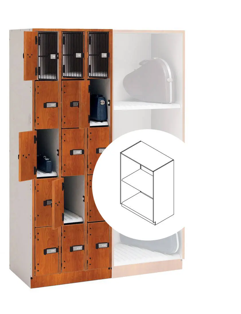 UltraStor Cabinet with 2 Small Compartments and Grille Door - Cherry
