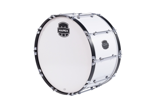 Mapex Marching - Quantum Mark II 26x14 Bass Drum Snow White