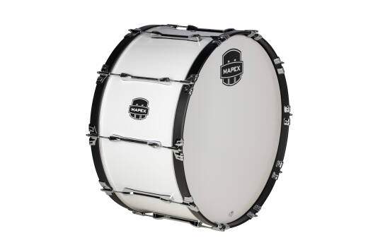 Mapex Marching - Qualifier Series 28x14 Marching Bass Drum - Snow White