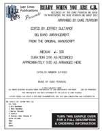Jazz Lines Publications - Ready When You Are C.B. - Pearson - Jazz Ensemble - Gr. 3