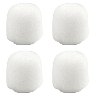Shure - Snap-Fit Foam Windscreen for WL18xm Lavaliers - White (4 Pack)