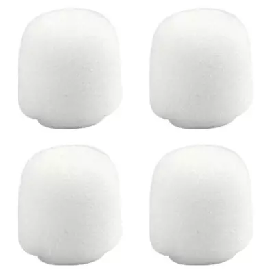 Shure - Snap-Fit Foam Windscreen for WL18xm Lavaliers - White (4 Pack)