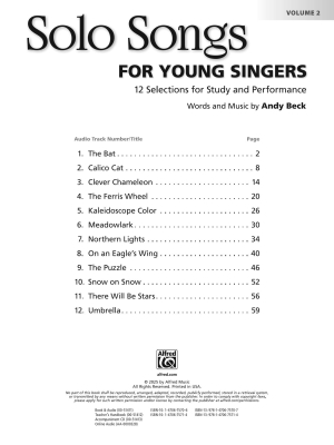 Solo Songs for Young Singers, Volume 2 - Beck - Book Only