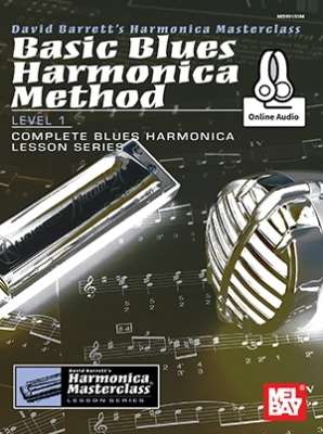 Mel Bay - Basic Blues Harmonica Method Level 1 - Barrett - Harmonica - Book/Audio Online