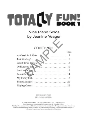 Totally Fun! Book 1 - Yeager - Piano - Book