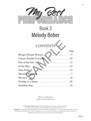 My Best Performance: Piano Solos, Book Three - Bober - Piano - Book