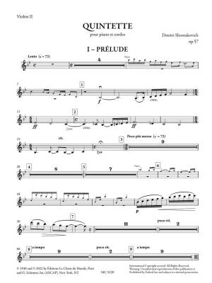 Piano Quintet, Op. 57 - Shostakovich - Piano Quintet - Score/Parts