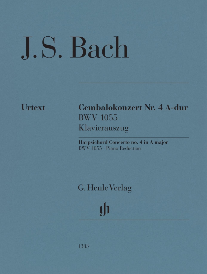 Harpsichord Concerto no. 4 A major BWV 1055 - Bach/Mullemann/Minuth - Piano Duet (2 Pianos, 4 Hands) - Book