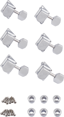 Fender - 70s F Style Stratocaster/Telecaster Tuning Machines Set - Chrome