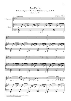 Ave Maria (Johann Sebastian Bach) - Gounod/Conde - Medium Voice/Piano - Book