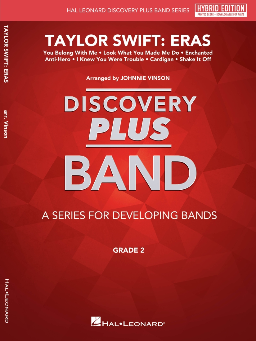 Taylor Swift: Eras (Hybrid Edition) - Swift/Vinson - Concert Band - Gr. 2 - Score/PDF Online