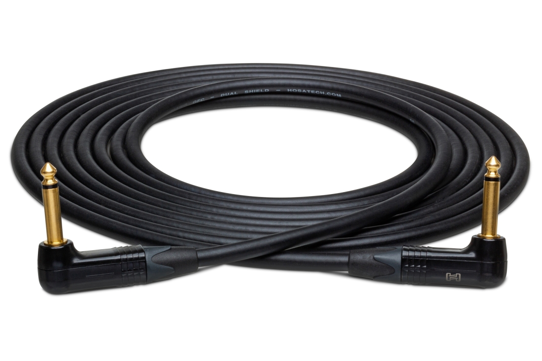 Edge Guitar Cable, Neutrik Right-angle 1/4 inch TS to Same, 20 ft