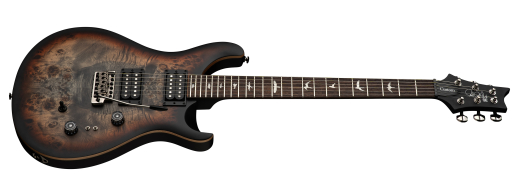 Limited Edition SE Custom 24-08 Poplar Burl Electric Guitar with Gigbag - Charcoal Cherry Midnight Burst