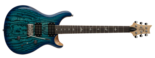 PRS Guitars - Limited Edition SE Custom 24 Burled Ash Electric Guitar with Gigbag - Lake Blue