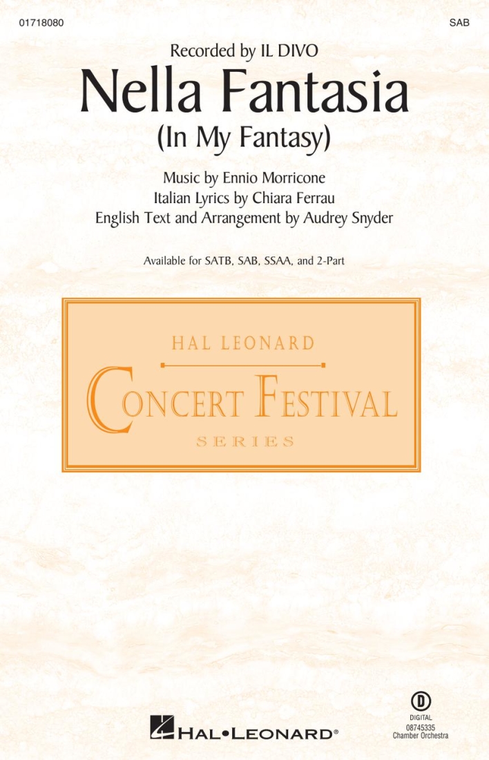 Nella Fantasia (In My Fantasy) - Morricone/Snyder - SAB