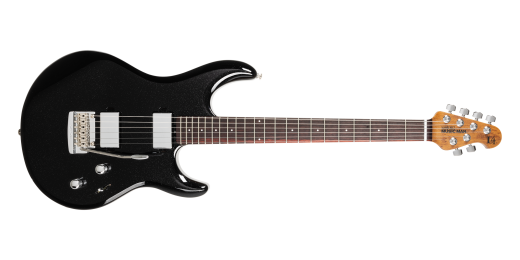 Ernie Ball Music Man - Luke 4 HH Electric Guitar with Case - Black Sparkle