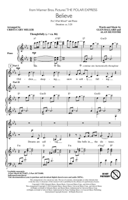 Believe (from Polar Express) - Ballard/Silvestri/Miller - 3pt Mixed