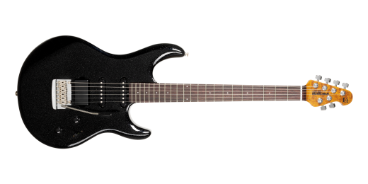 Ernie Ball Music Man - Luke 4 HSS Electric Guitar with Case - Black Sparkle