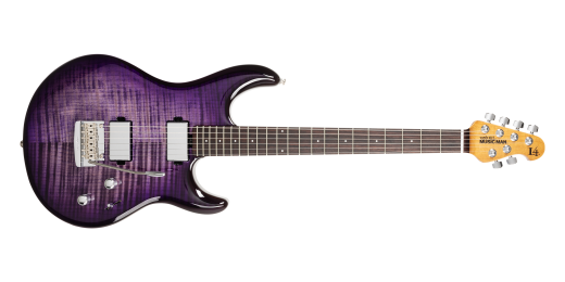 Ernie Ball Music Man - Luke 4 HH Maple Top Electric Guitar with Case - Grape Slushie