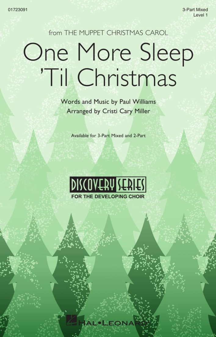 One More Sleep \'Til Christmas (from The Muppet Christmas Carol) - Williams/Miller - 3pt Mixed