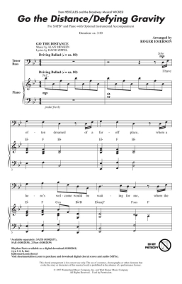 Go the Distance/Defying Gravity (from Hercules and Wicked) - Emerson - SATB