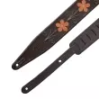 In Bloom Leather Guitar Strap - Brown