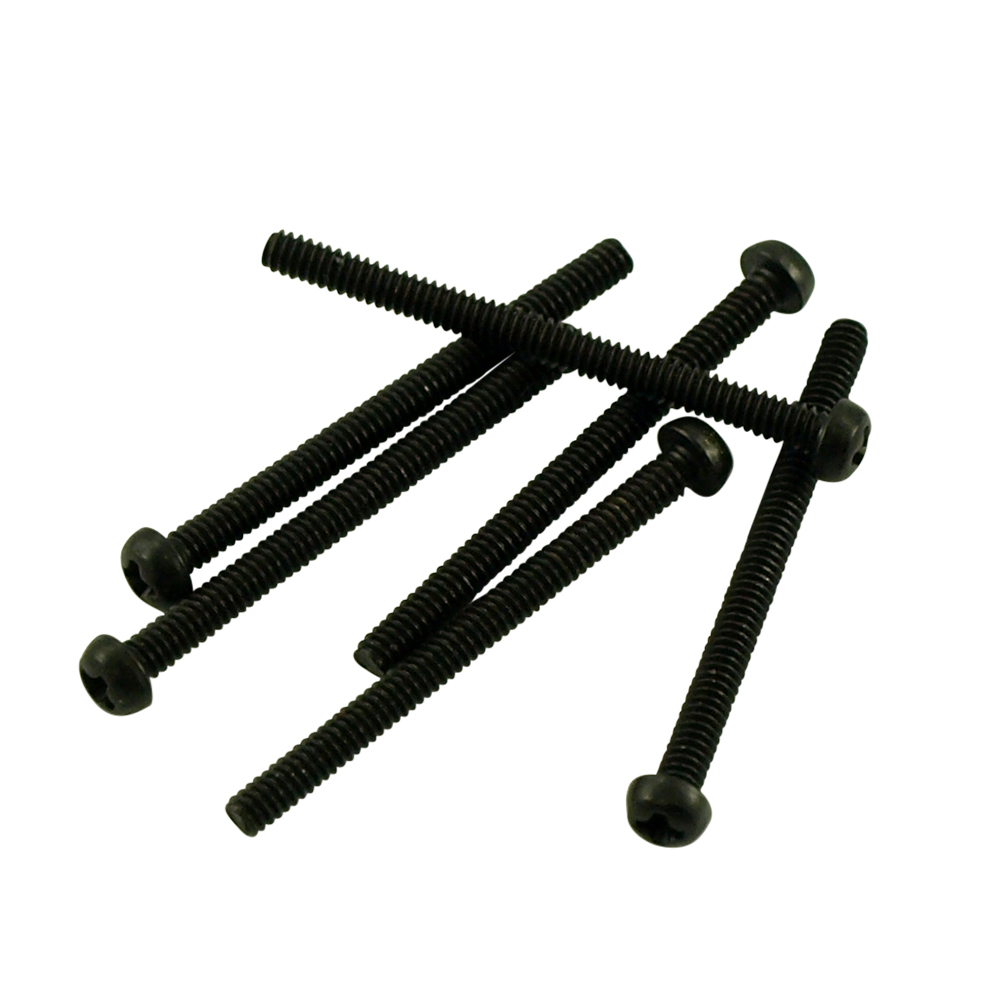 Humbucker Pickup Height Adjustment Screws - Black (6)